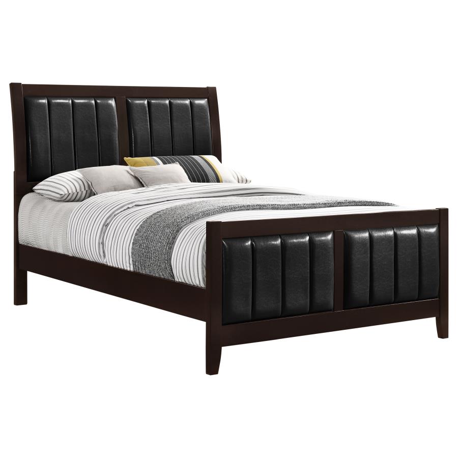 (image for) Carlton Wood Full Panel Bed Cappuccino