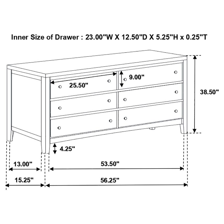 (image for) Carlton 4-piece Queen Bedroom Set Cappuccino