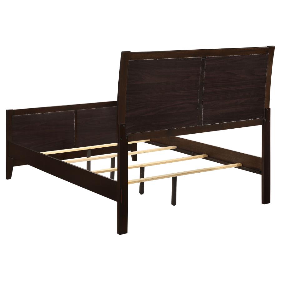 (image for) Carlton Wood Queen Panel Bed Cappuccino