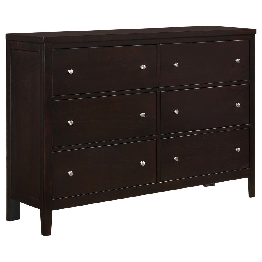 (image for) Carlton 6-drawer Dresser Cappuccino - Click Image to Close