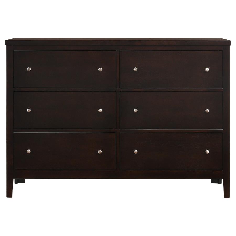 (image for) Carlton 6-drawer Dresser Cappuccino