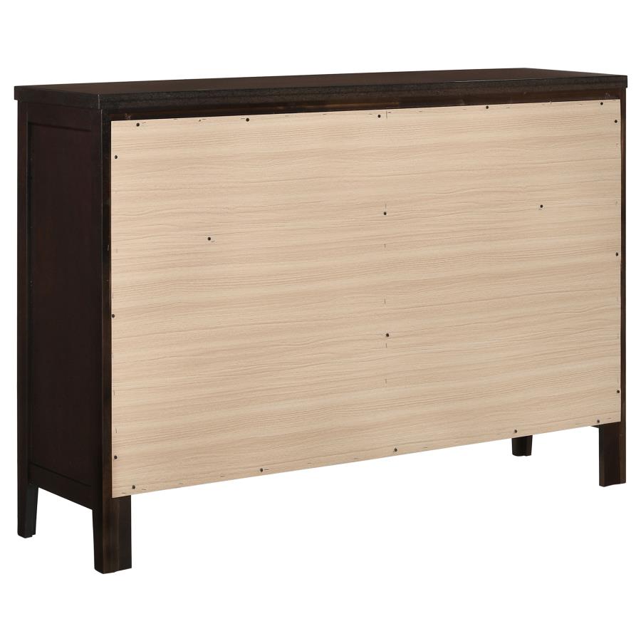 (image for) Carlton 6-drawer Dresser Cappuccino