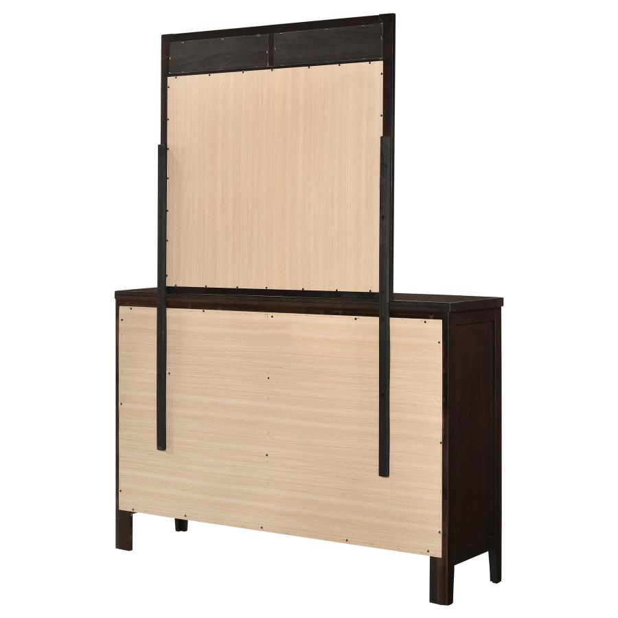 (image for) Carlton 6-drawer Dresser with Mirror Cappuccino