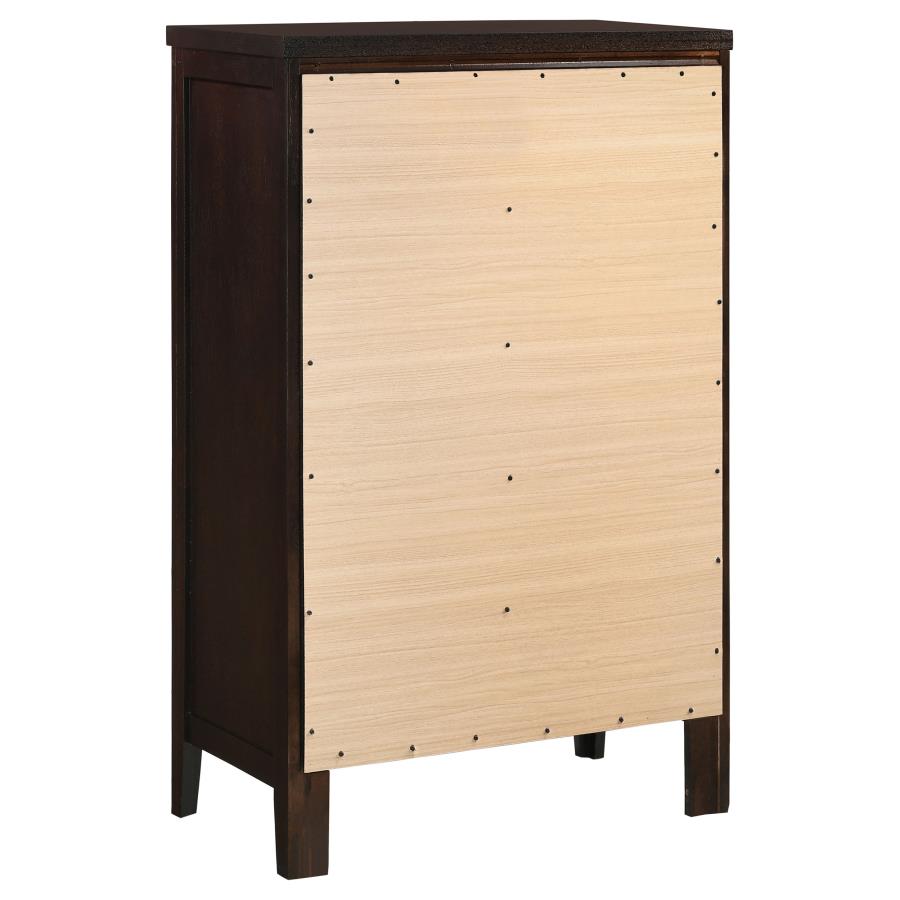 (image for) Carlton 5-drawer Bedroom Chest Cappuccino