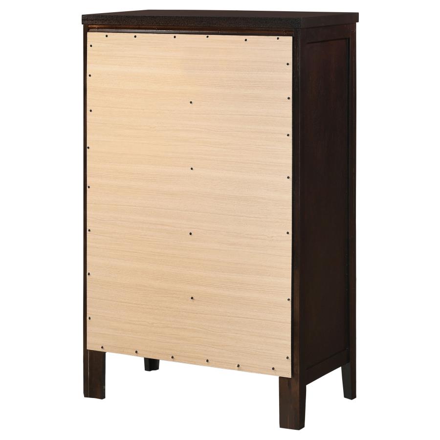 (image for) Carlton 5-drawer Bedroom Chest Cappuccino