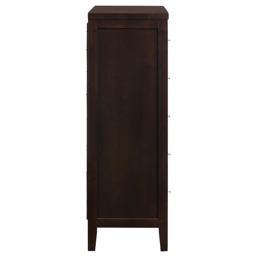 (image for) Carlton 5-drawer Bedroom Chest Cappuccino