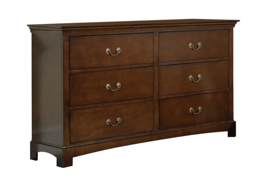 (image for) Tatiana 6-drawer Dresser Warm Brown - Click Image to Close