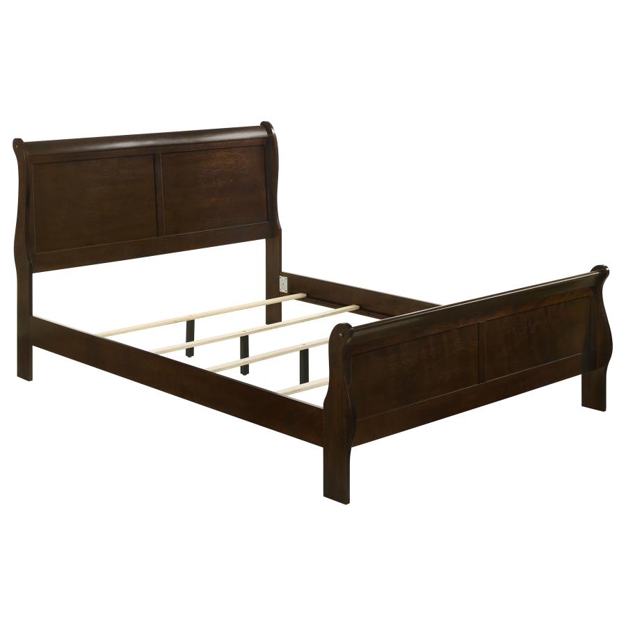 (image for) Louis Philippe Wood Full Sleigh Bed Cappuccino - Click Image to Close