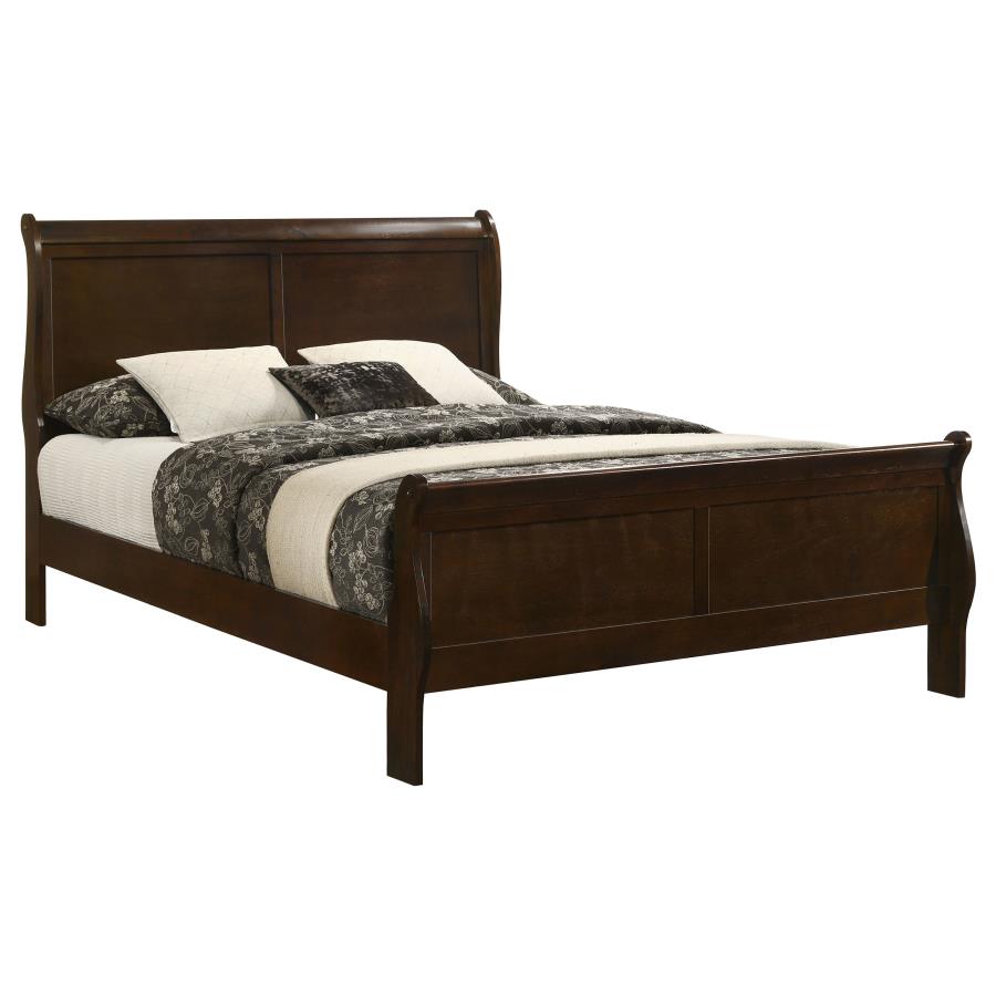 (image for) Louis Philippe Wood Full Sleigh Bed Cappuccino