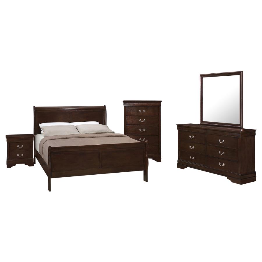 (image for) Louis Philippe 5-piece Eastern King Bedroom Set Cappuccino