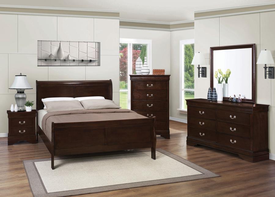 (image for) Louis Philippe 5-piece Queen Bedroom Set Cappuccino