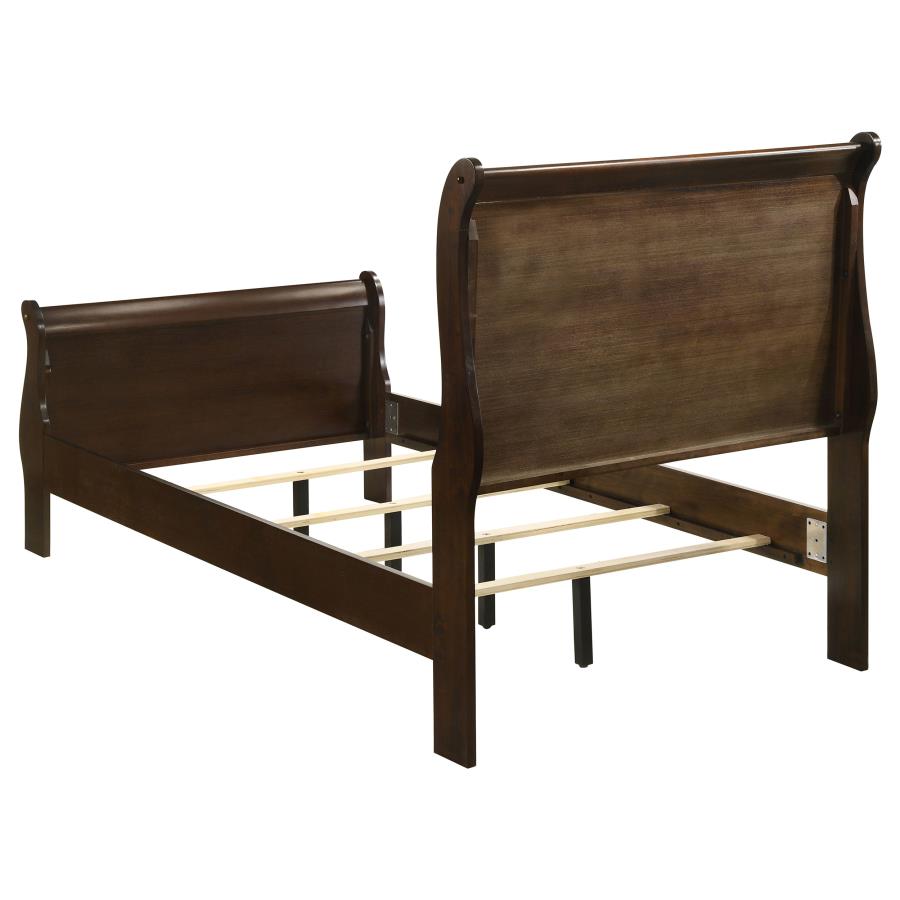 (image for) Louis Philippe Wood Twin Sleigh Bed Cappuccino