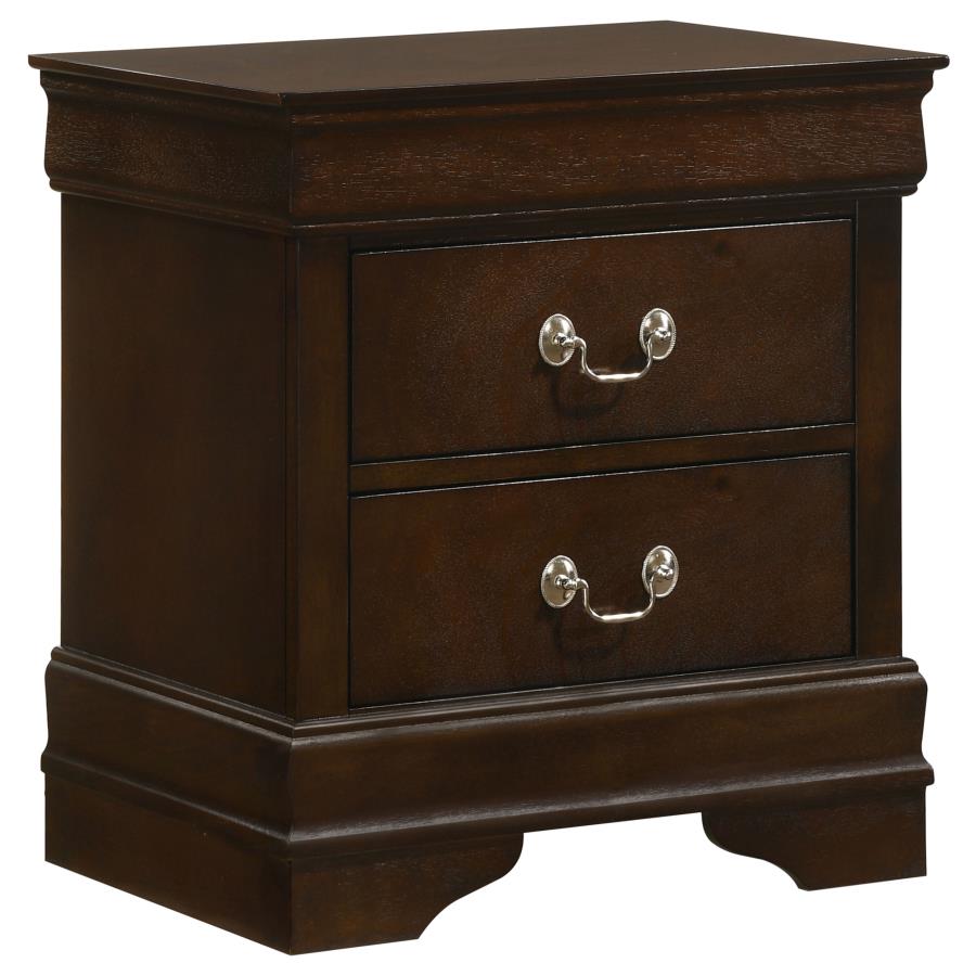 (image for) Louis Philippe 2-drawer Nightstand Cappuccino