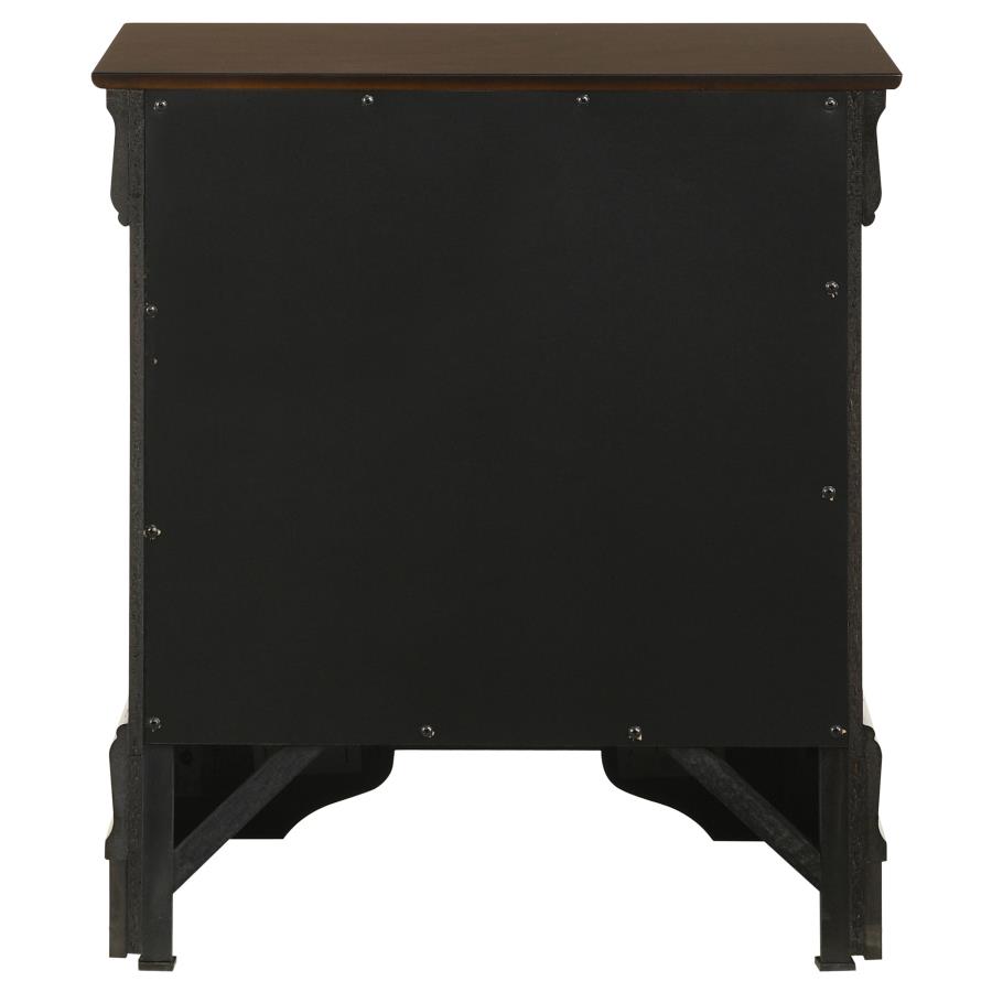 (image for) Louis Philippe 2-drawer Nightstand Cappuccino