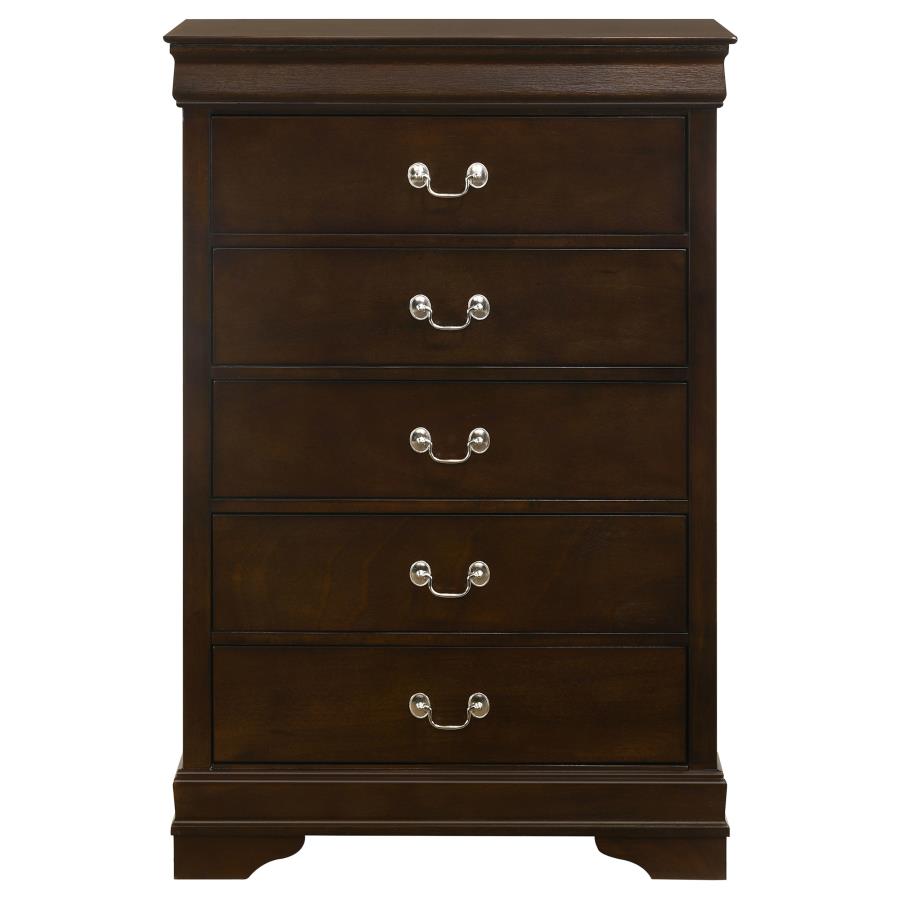 (image for) Louis Philippe 5-drawer Bedroom Chest Cappuccino