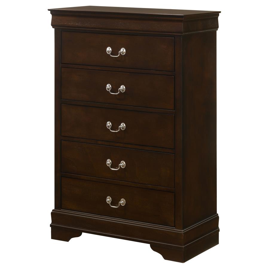 (image for) Louis Philippe 5-drawer Bedroom Chest Cappuccino