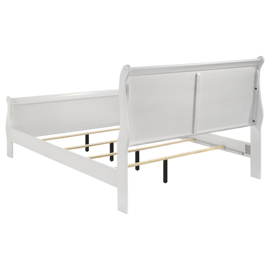 (image for) Louis Philippe 47-inch Full Sleigh Panel Bed White