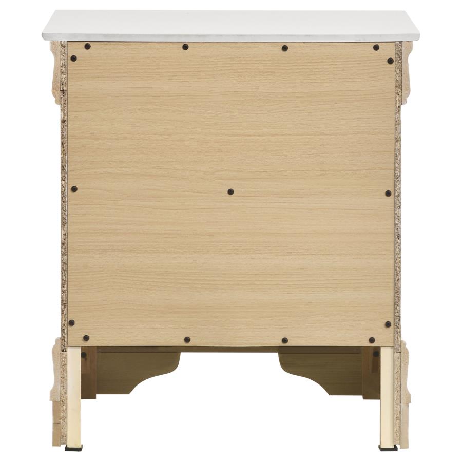 (image for) Louis Philippe 2-drawer Nightstand Bedside Table White