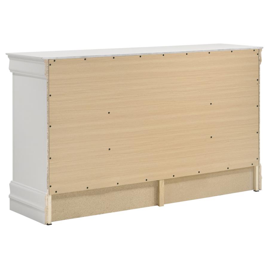 (image for) Louis Philippe 6-drawer Dresser White