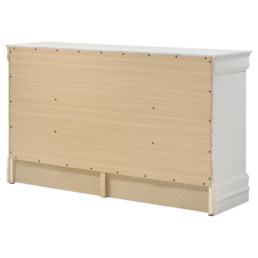 (image for) Louis Philippe 6-drawer Dresser White