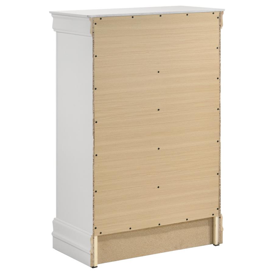 (image for) Louis Philippe 5-drawer Bedroom Chest White