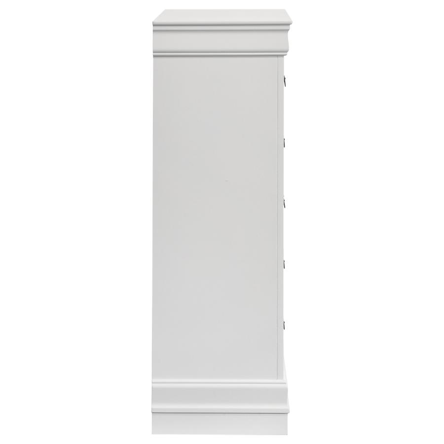 (image for) Louis Philippe 5-drawer Bedroom Chest White