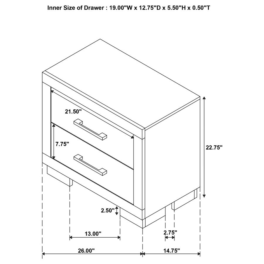 (image for) Jessica 4-piece Eastern King LED Bedroom Set Cream White