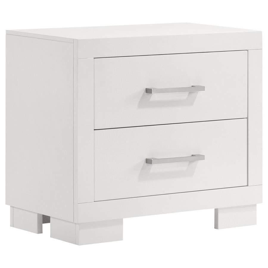 (image for) Jessica 2-drawer Nightstand Cream White