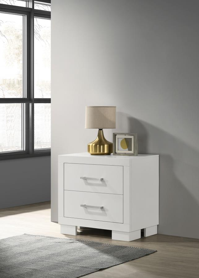 (image for) Jessica 2-drawer Nightstand Cream White