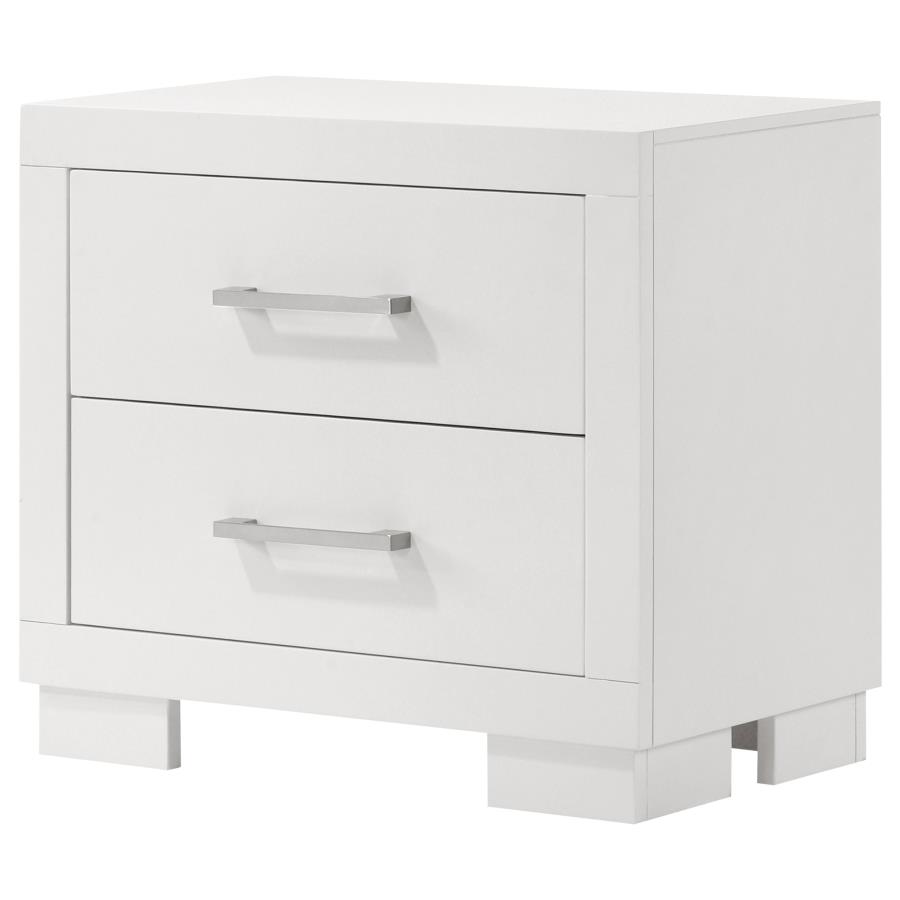 (image for) Jessica 2-drawer Nightstand Cream White