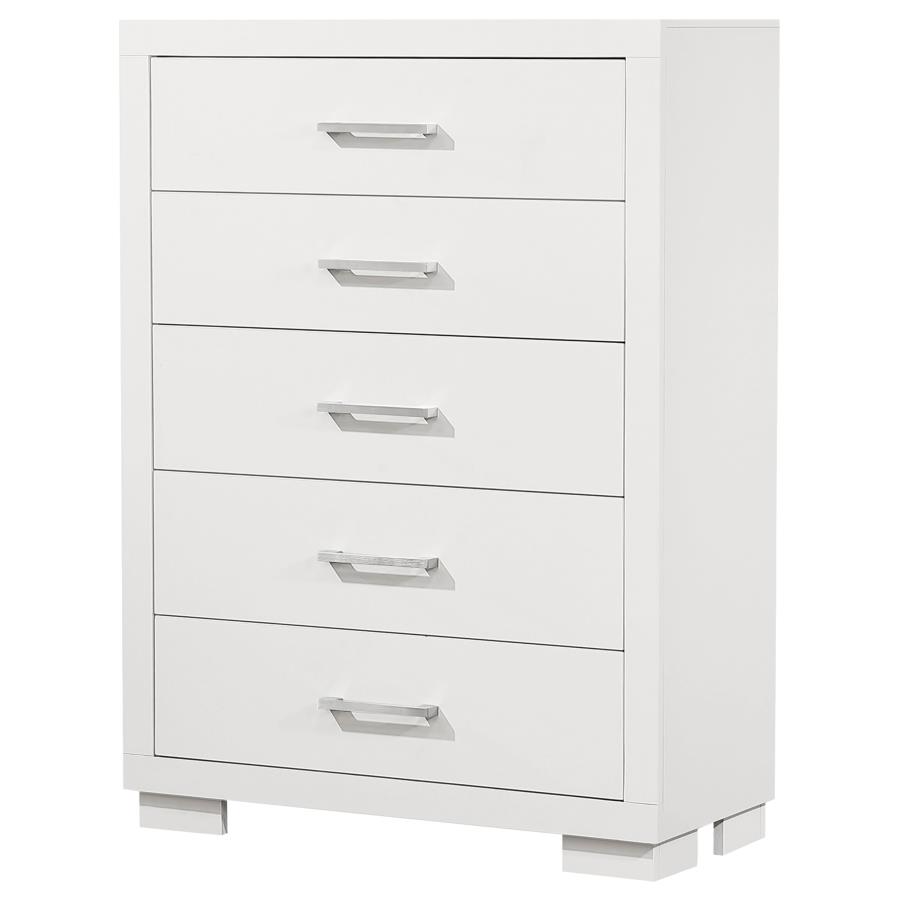 (image for) Jessica 5-drawer Bedroom Chest Cream White