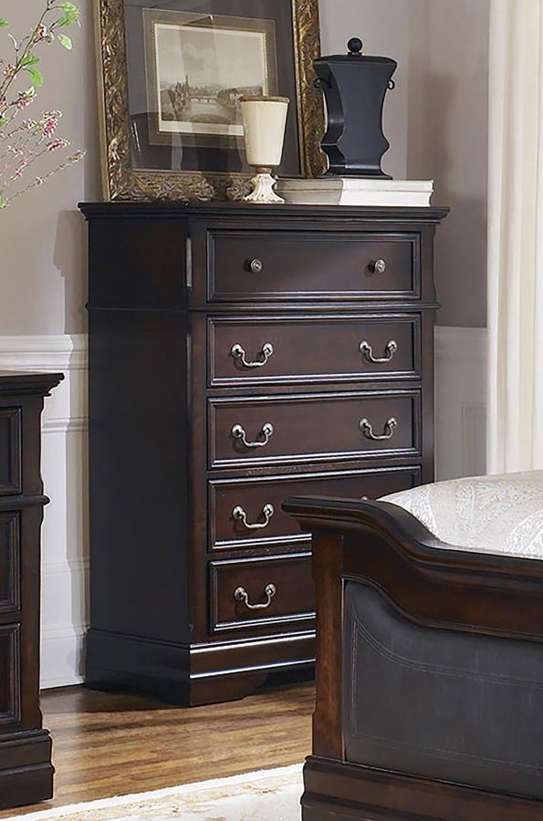 (image for) Cambridge 5-drawer Bedroom Chest Cappuccino