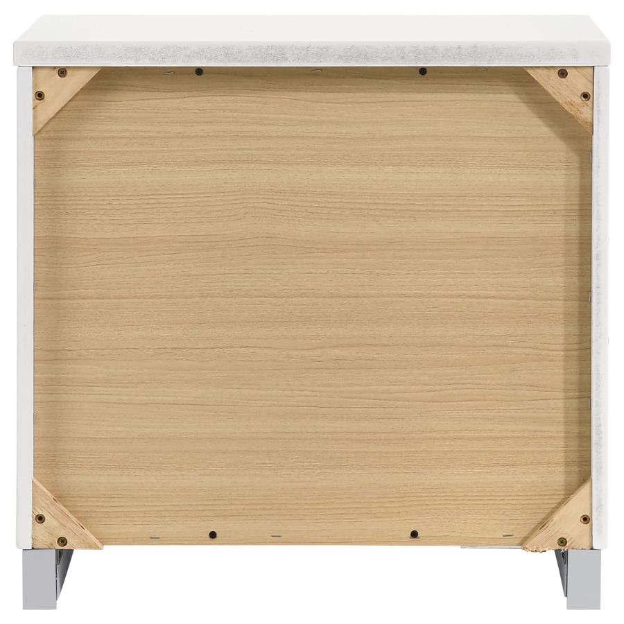 (image for) Felicity 2-drawer Nightstand White High Gloss