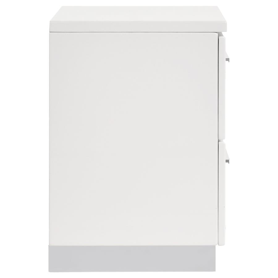 (image for) Felicity 2-drawer Nightstand White High Gloss