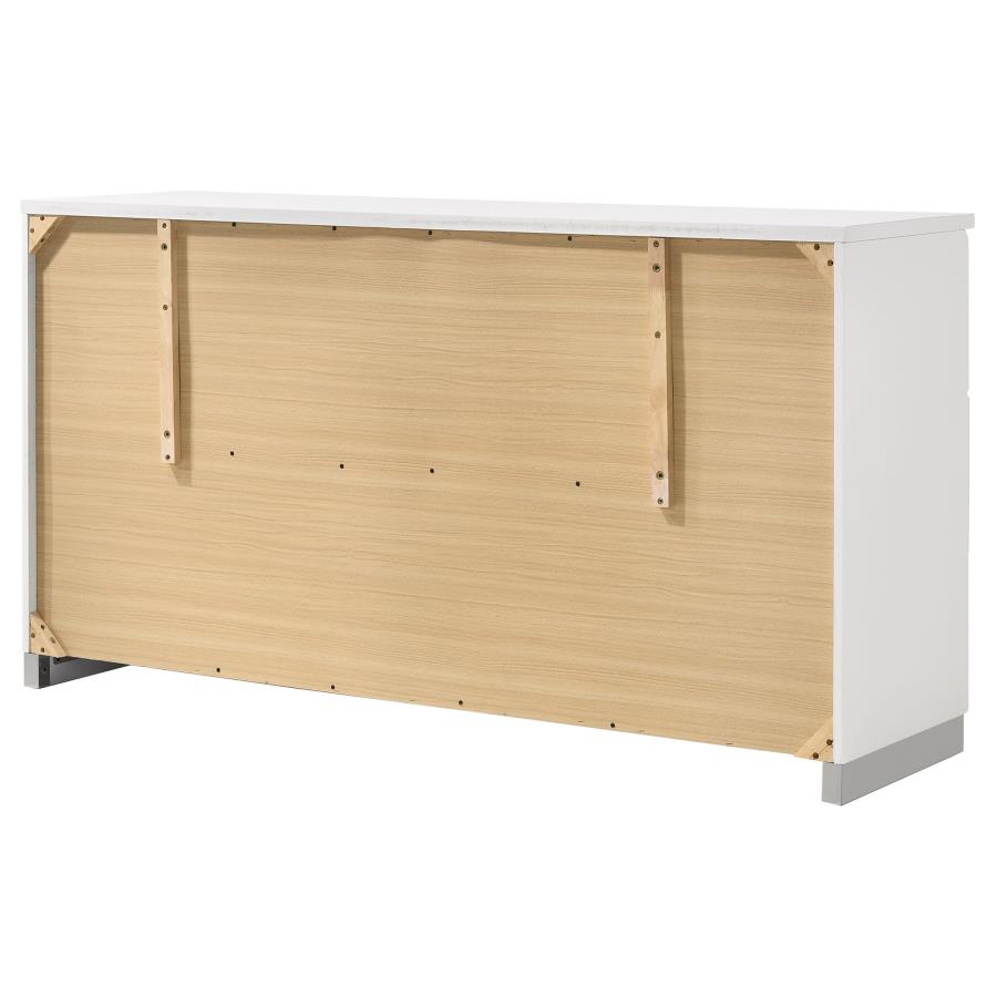 (image for) Felicity 6-drawer Dresser White High Gloss