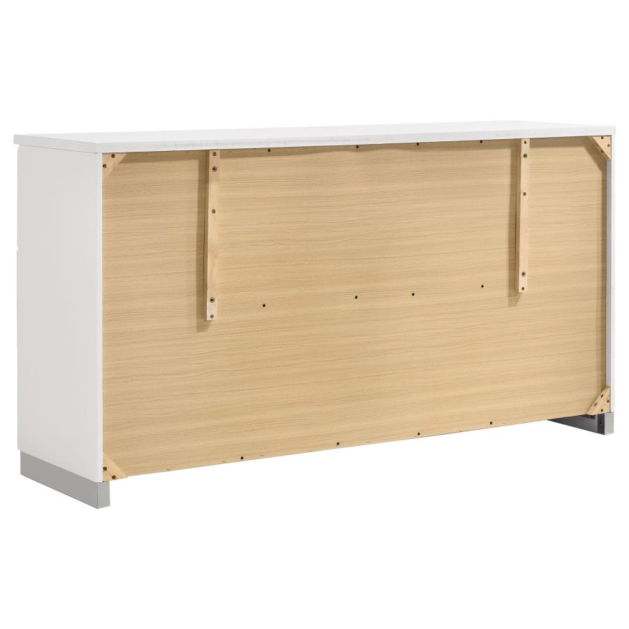 Felicity 4-piece Eastern King Platform Bedroom Set White