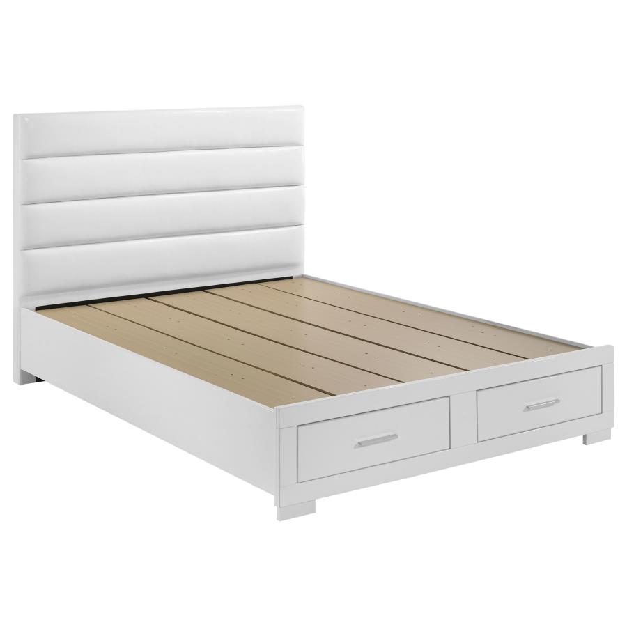 (image for) Felicity Queen Storage Bed White High Gloss