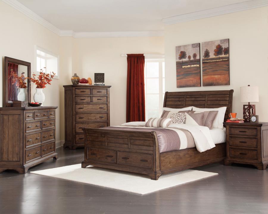 (image for) Elk Grove 4-piece Eastern King Bedroom Set Vintage Bourbon