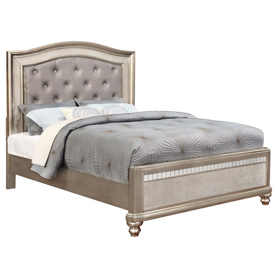 (image for) Bling Game 4-piece California King Bedroom Set Platinum