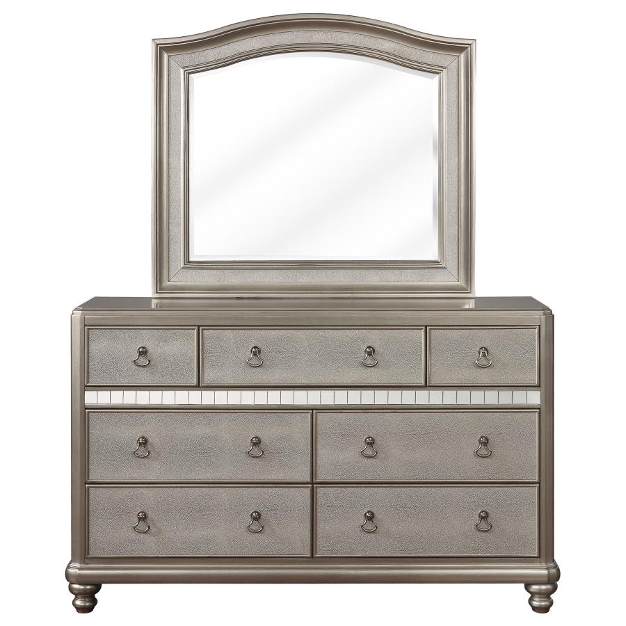 (image for) Bling Game 7-drawer Dresser with Mirror Metallic Platinum