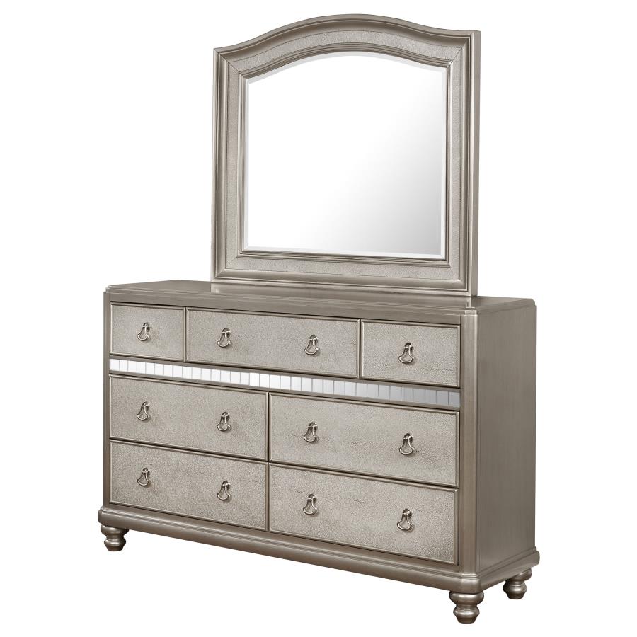 (image for) Bling Game 7-drawer Dresser with Mirror Metallic Platinum