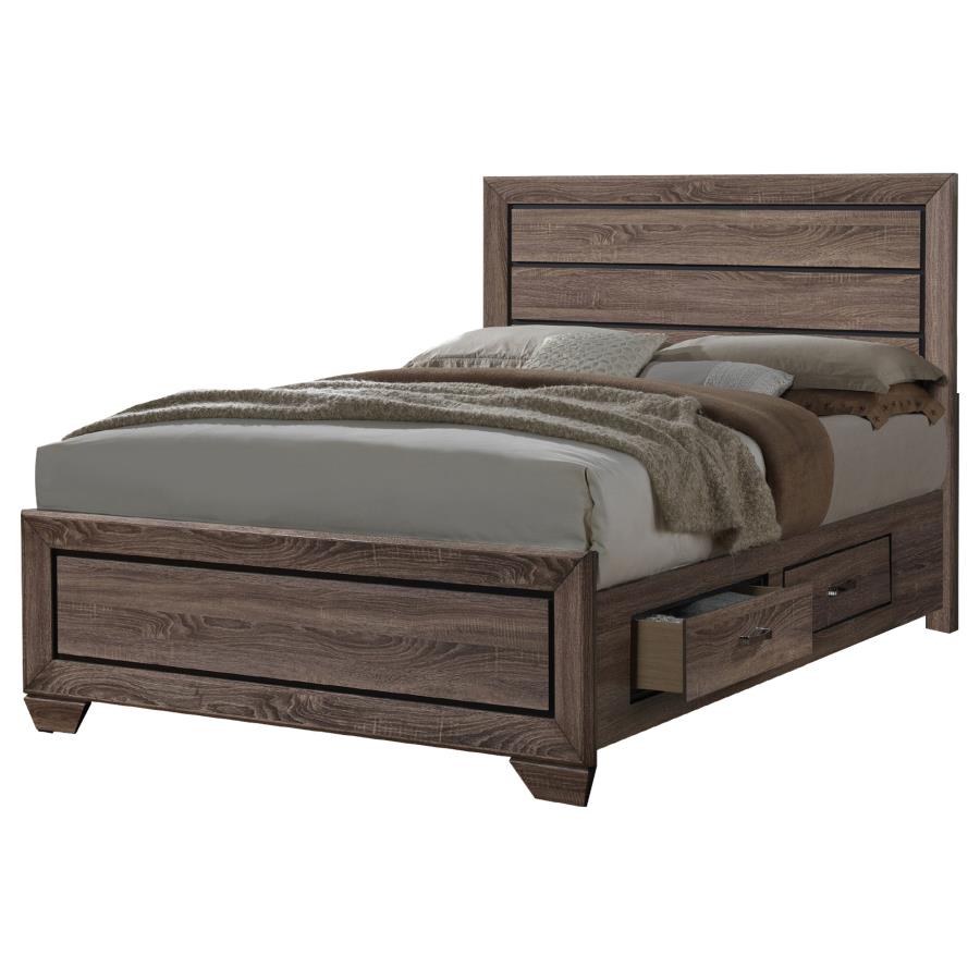 (image for) Kauffman 5-piece Eastern King Bedroom Set Washed Taupe