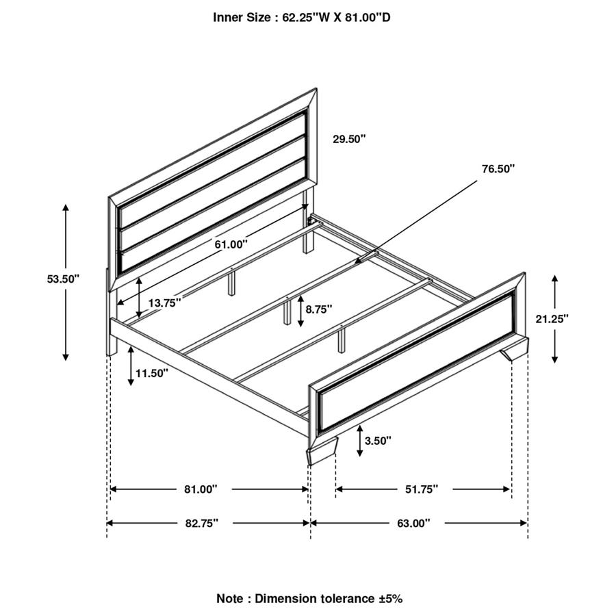 (image for) Kauffman Wood Queen Panel Bed Washed Taupe