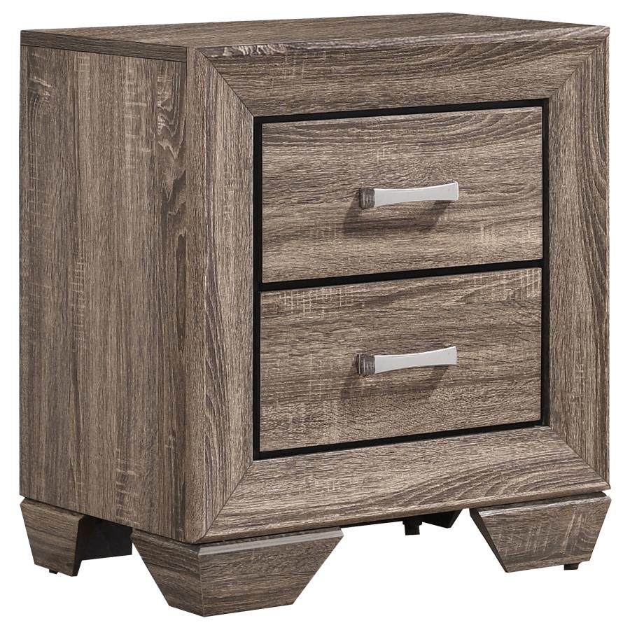 (image for) Kauffman 2-drawer Nightstand Washed Taupe - Click Image to Close