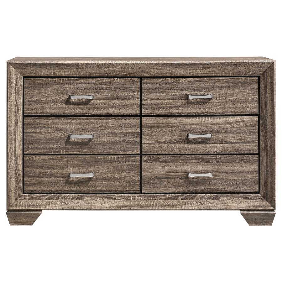 (image for) Kauffman 6-drawer Dresser Washed Taupe