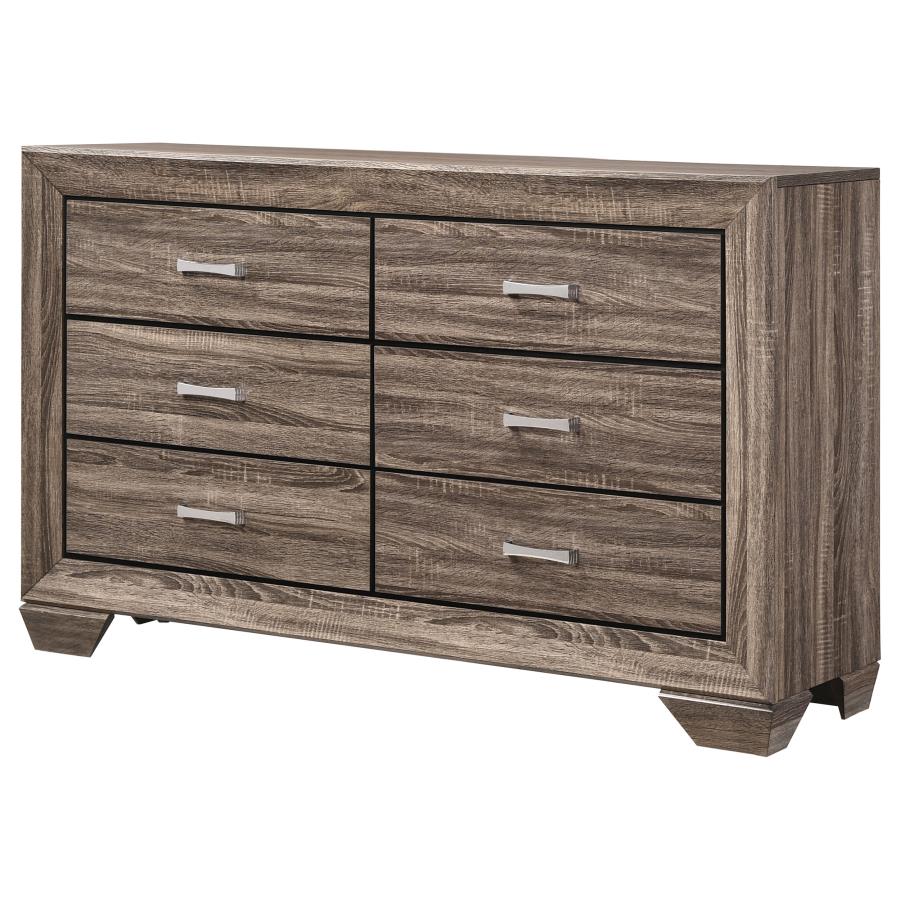 (image for) Kauffman 6-drawer Dresser Washed Taupe