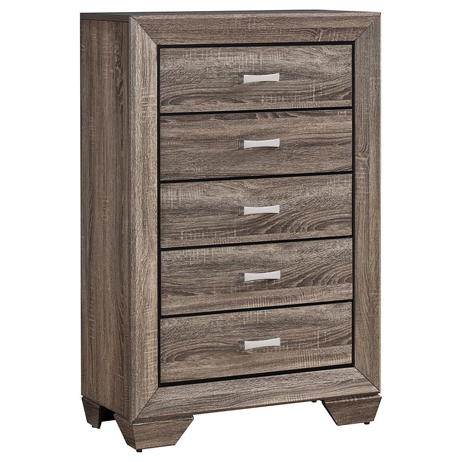 (image for) Kauffman 5-drawer Bedroom Chest Washed Taupe