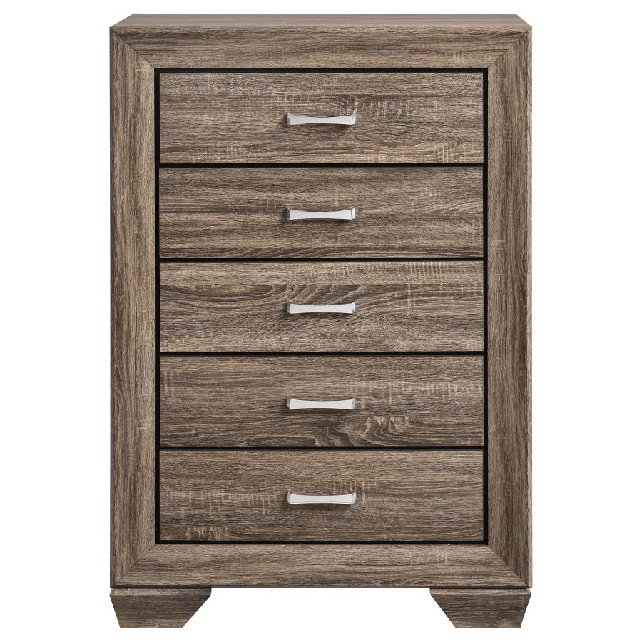 (image for) Kauffman 5-drawer Bedroom Chest Washed Taupe