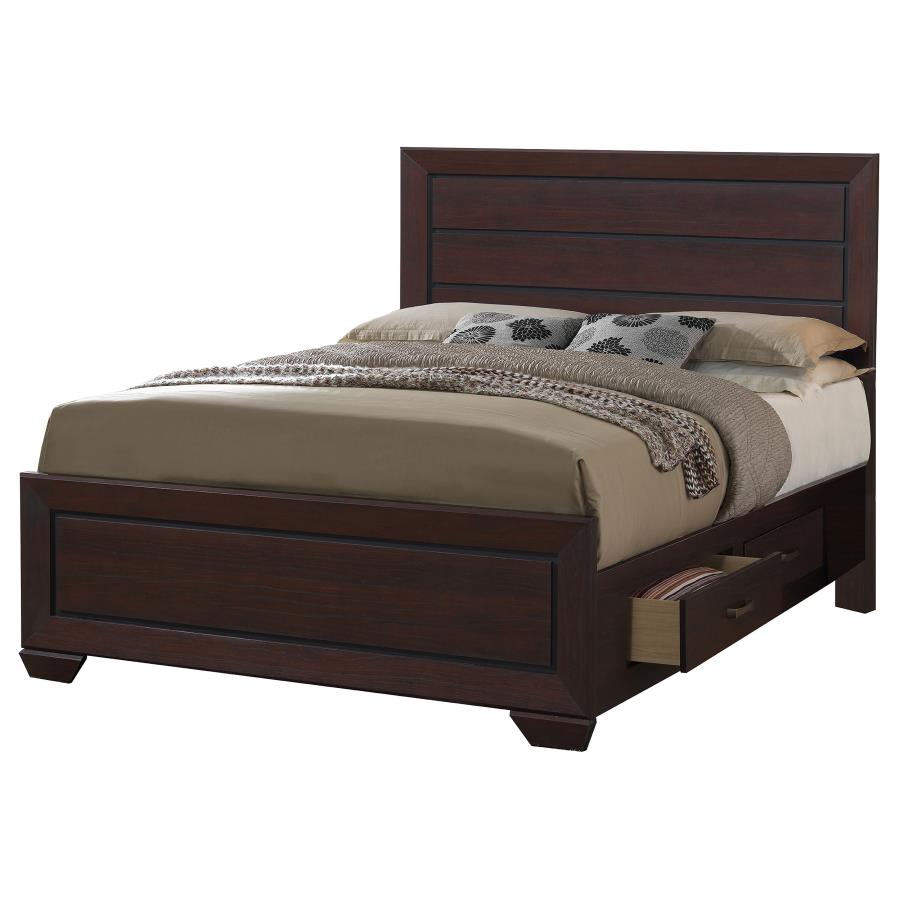 (image for) Kauffman 4-piece Eastern King Bedroom Set Dark Cocoa