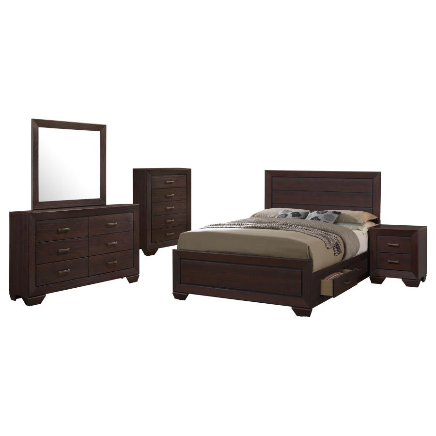 (image for) Kauffman 5-piece California King Bedroom Set Dark Cocoa - Click Image to Close